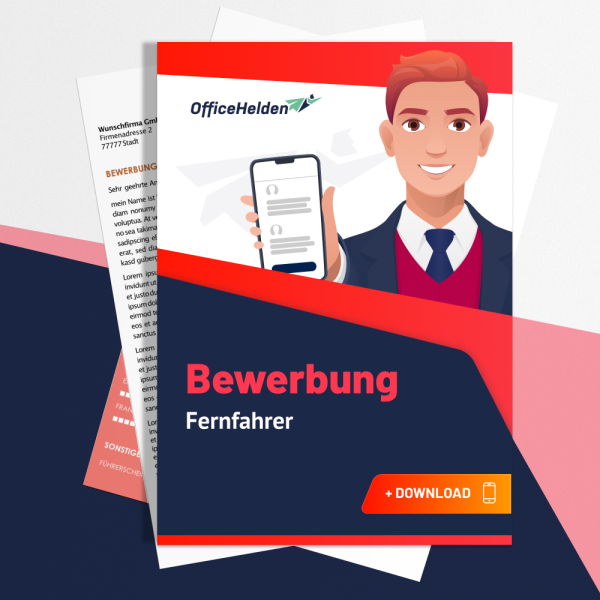 Bewerbung Fernfahrer Komplettpaket I + 20 Designs I Anschreiben, Deckblatt, tabellarischer Lebenslauf & Motivationsschreiben