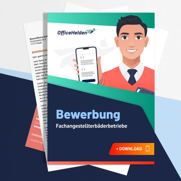 Bewerbung Fachangestellterbäderbetriebe Komplettpaket I + 20 Designs I Anschreiben, Deckblatt, tabellarischer Lebenslauf & Motivationsschreiben