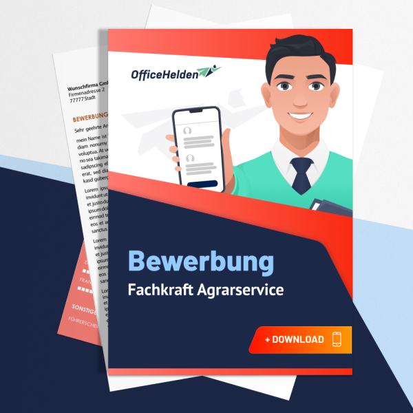 Bewerbung Fachkraft Agrarservice Komplettpaket I + 20 Designs I Anschreiben, Deckblatt, tabellarischer Lebenslauf & Motivationsschreiben