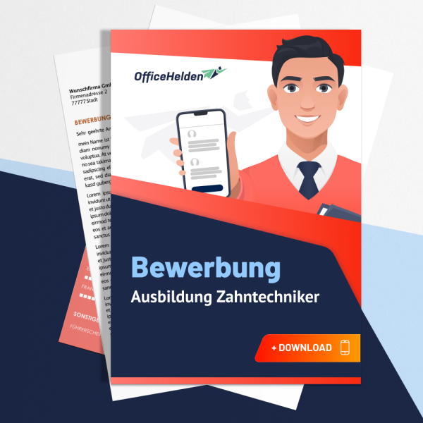 Bewerbung Ausbildung Zahntechniker Komplettpaket I + 20 Designs I Anschreiben, Deckblatt, tabellarischer Lebenslauf & Motivationsschreiben