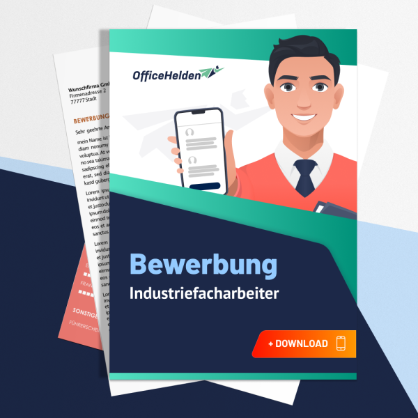 Bewerbung Industriefacharbeiter Komplettpaket I + 20 Designs I Anschreiben, Deckblatt, tabellarischer Lebenslauf & Motivationsschreiben