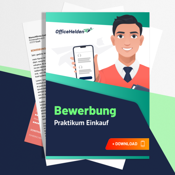 Bewerbung Praktikum Einkauf Komplettpaket I + 20 Designs I Anschreiben, Deckblatt, tabellarischer Lebenslauf & Motivationsschreiben