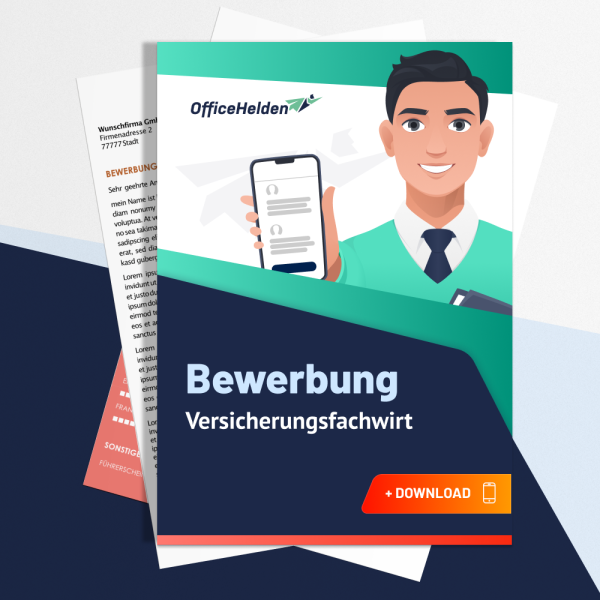 Bewerbung Versicherungsfachwirt Komplettpaket I + 20 Designs I Anschreiben, Deckblatt, tabellarischer Lebenslauf & Motivationsschreiben