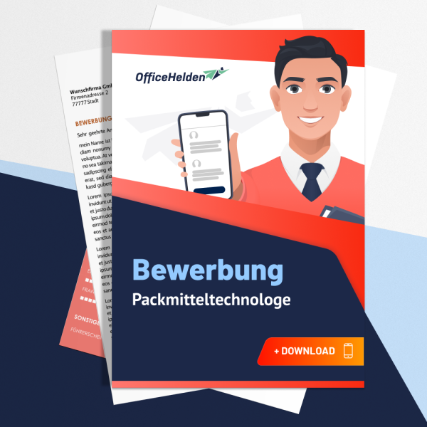 Bewerbung Packmitteltechnologe Komplettpaket I + 20 Designs I Anschreiben, Deckblatt, tabellarischer Lebenslauf & Motivationsschreiben