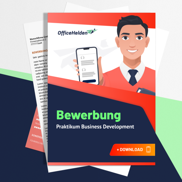 Bewerbung Praktikum Business Development Komplettpaket I + 20 Designs I Anschreiben, Deckblatt, tabellarischer Lebenslauf & Motivationsschreiben