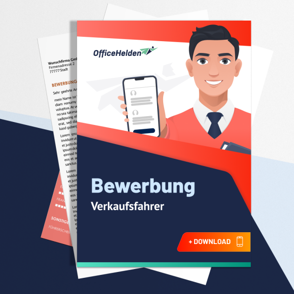 Bewerbung Verkaufsfahrer Komplettpaket I + 20 Designs I Anschreiben, Deckblatt, tabellarischer Lebenslauf & Motivationsschreiben