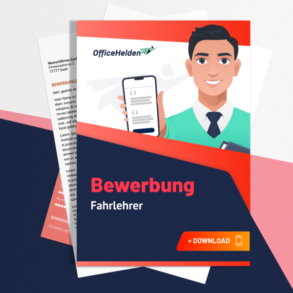 Bewerbung Fahrlehrer Komplettpaket I + 20 Designs I Anschreiben, Deckblatt, tabellarischer Lebenslauf & Motivationsschreiben