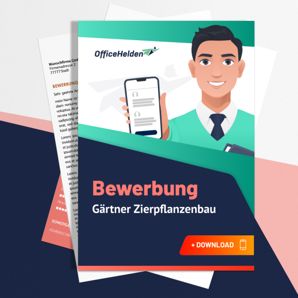 Bewerbung Gärtner Zierpflanzenbau Komplettpaket I + 20 Designs I Anschreiben, Deckblatt, tabellarischer Lebenslauf & Motivationsschreiben