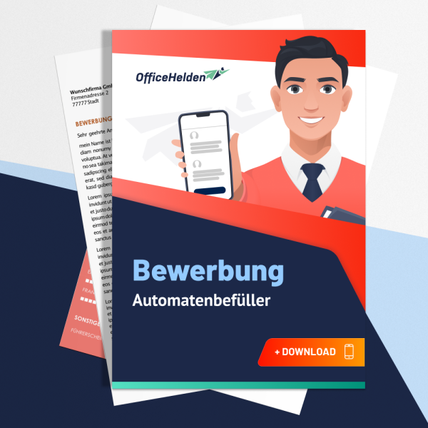 Bewerbung Automatenbefüller Komplettpaket I + 20 Designs I Anschreiben, Deckblatt, tabellarischer Lebenslauf & Motivationsschreiben