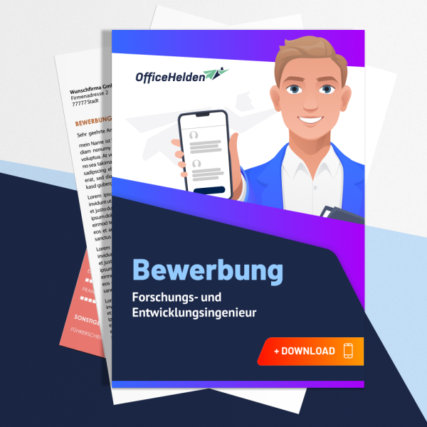 Bewerbung Forschungs- und Entwicklungsingenieur Komplettpaket I + 20 Designs I Anschreiben, Deckblatt, tabellarischer Lebenslauf & Motivationsschreiben