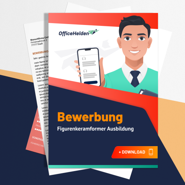 Bewerbung Figurenkeramformer Ausbildung Komplettpaket I + 20 Designs I Anschreiben, Deckblatt, tabellarischer Lebenslauf & Motivationsschreiben