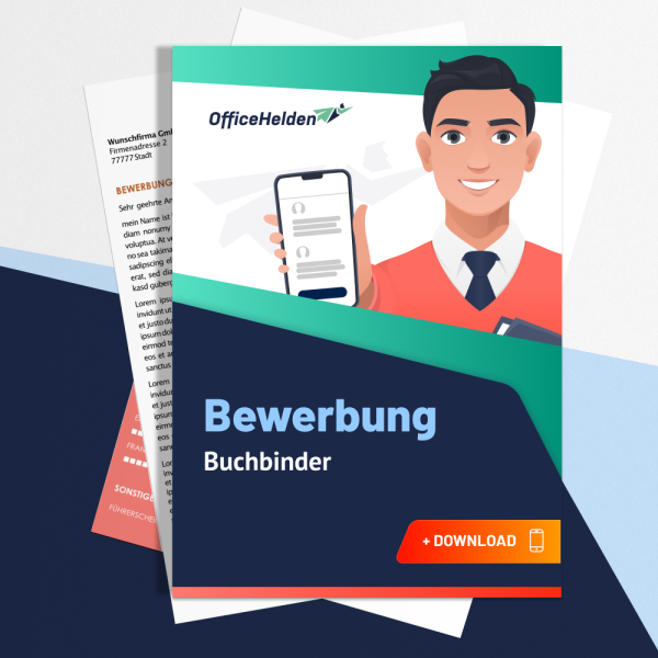 Bewerbung Buchbinder Komplettpaket I + 20 Designs I Anschreiben, Deckblatt, tabellarischer Lebenslauf & Motivationsschreiben