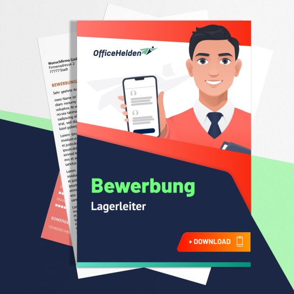 Bewerbung Lagerleiter Komplettpaket I + 20 Designs I Anschreiben, Deckblatt, tabellarischer Lebenslauf & Motivationsschreiben