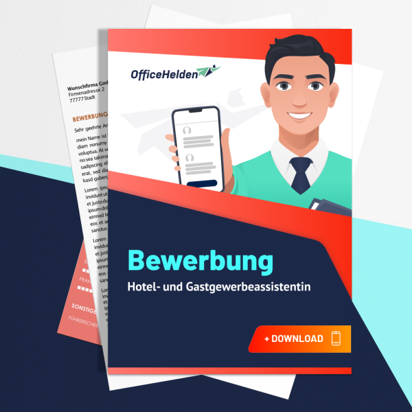 Bewerbung Hotel- und Gastgewerbeassistentin Komplettpaket I + 20 Designs I Anschreiben, Deckblatt, tabellarischer Lebenslauf & Motivationsschreiben