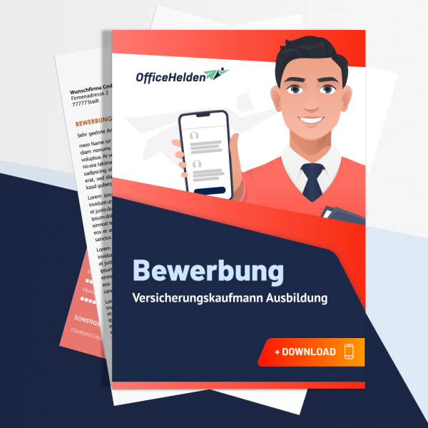 Bewerbung Versicherungskaufmann Ausbildung Komplettpaket I + 20 Designs I Anschreiben, Deckblatt, tabellarischer Lebenslauf & Motivationsschreiben