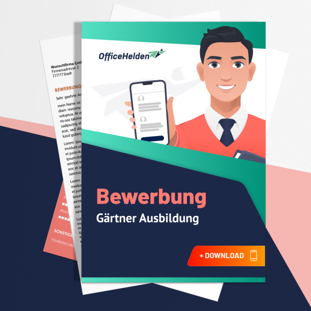 Bewerbung Gärtner Ausbildung Komplettpaket I + 20 Designs I Anschreiben