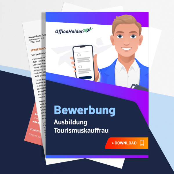 Bewerbung Ausbildung Tourismuskauffrau Komplettpaket I + 20 Designs I Anschreiben, Deckblatt, tabellarischer Lebenslauf & Motivationsschreiben