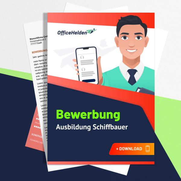 Bewerbung Ausbildung Schiffbauer Komplettpaket I + 20 Designs I Anschreiben, Deckblatt, tabellarischer Lebenslauf & Motivationsschreiben