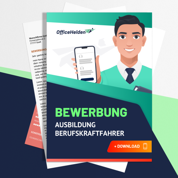 Bewerbung Ausbildung Berufskraftfahrer Komplettpaket I + 20 Designs I ...