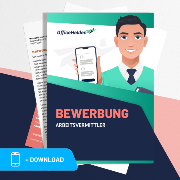 Bewerbung Arbeitsvermittler Komplettpaket I + 20 Designs I Anschreiben, Deckblatt, tabellarischer Lebenslauf & Motivationsschreiben