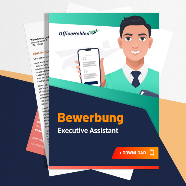 Bewerbung Executive Assistant Komplettpaket I + 20 Designs I Anschreiben, Deckblatt, tabellarischer Lebenslauf & Motivationsschreiben