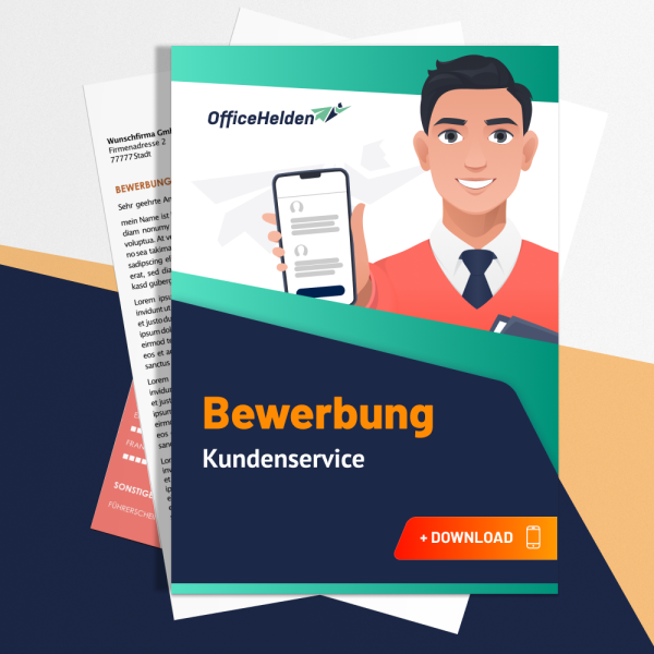 Bewerbung Kundenservice Komplettpaket I + 20 Designs I Anschreiben, Deckblatt, tabellarischer Lebenslauf & Motivationsschreiben