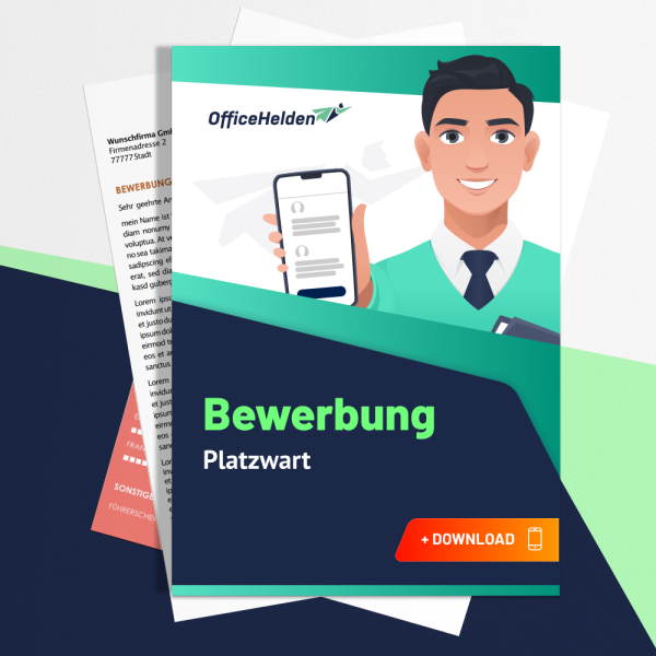 Bewerbung Platzwart Komplettpaket I + 20 Designs I Anschreiben, Deckblatt, tabellarischer Lebenslauf & Motivationsschreiben