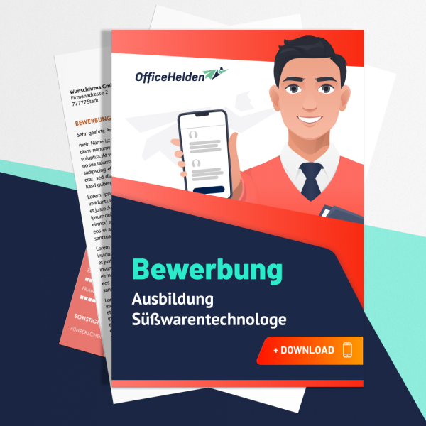 Bewerbung Ausbildung Süßwarentechnologe Komplettpaket I + 20 Designs I Anschreiben, Deckblatt, tabellarischer Lebenslauf & Motivationsschreiben