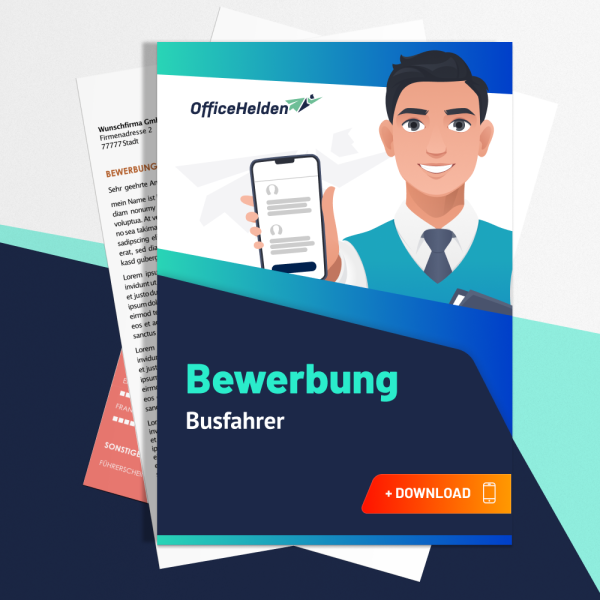 Bewerbung Busfahrer Komplettpaket I + 20 Designs I Anschreiben, Deckblatt, tabellarischer Lebenslauf & Motivationsschreiben