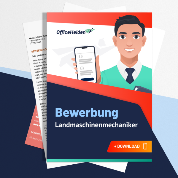 Bewerbung Landmaschinenmechaniker Komplettpaket I + 20 Designs I Anschreiben, Deckblatt, tabellarischer Lebenslauf & Motivationsschreiben