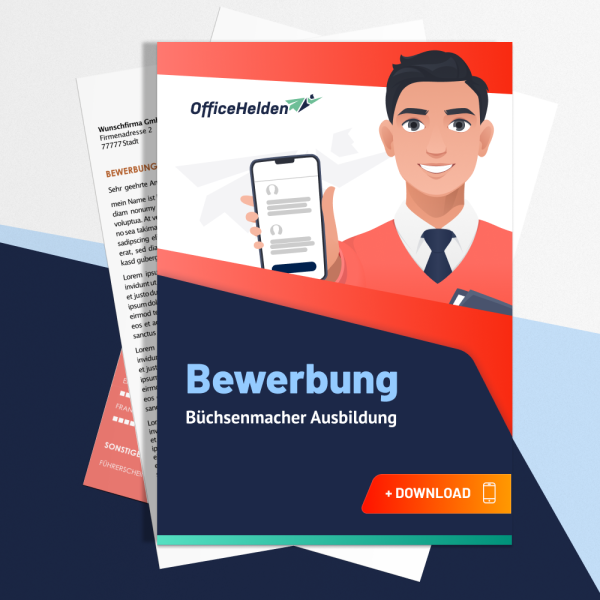 Bewerbung Büchsenmacher Ausbildung Komplettpaket I + 20 Designs I Anschreiben, Deckblatt, tabellarischer Lebenslauf & Motivationsschreiben